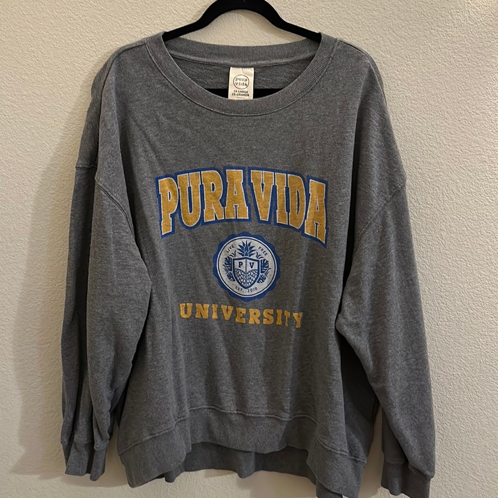 Puravida Oversize Crew Fleece Sweatshirt